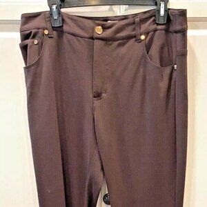 Eric Women's Brown Stretch Pants Size 12 Long NWOT
